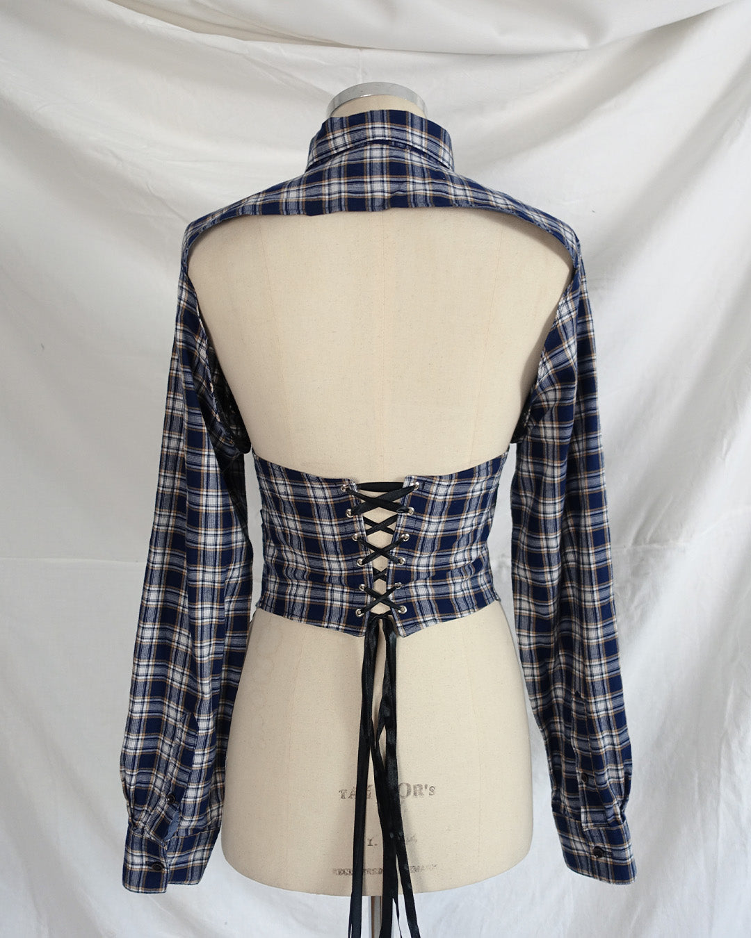 'FEBRUARY' blouse blue plaid