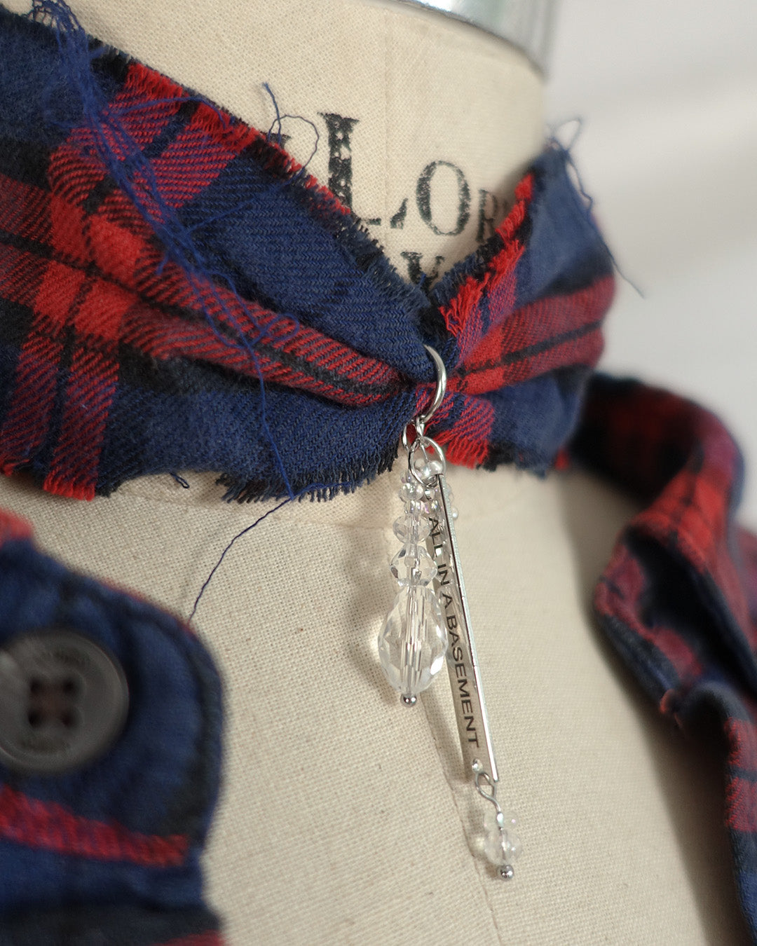 'FEBRUARY' blouse red & blue plaid