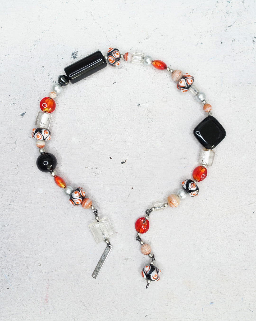 'SYNTHESIS' chunky choker orange